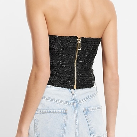 Tweed Sweetheart Neckline Corset
Tube Top - Picture 2 of 5